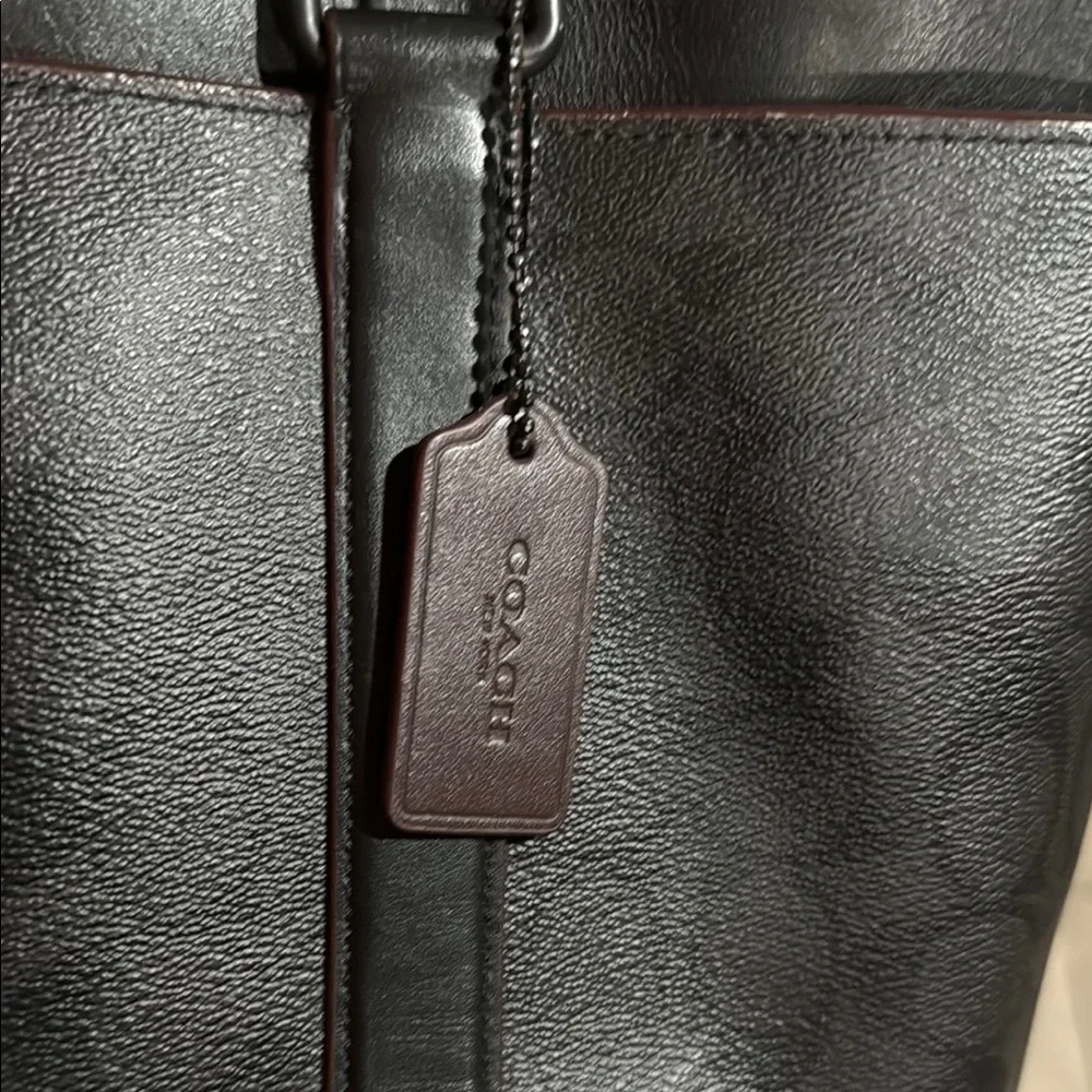 Coach Black Leather Men's Bag